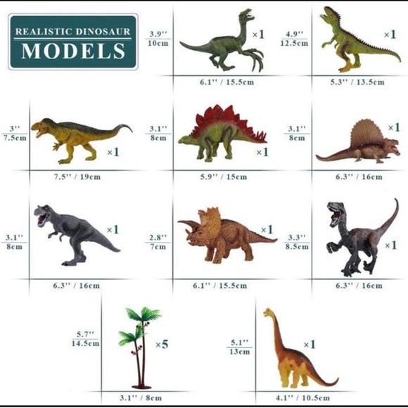 NWT TEMI DINOSAUR WORLD PLAYSET Educational Realistic Dinosaur Action Figure Set - Picture 7 of 15